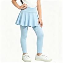 Kids' Color -Lined Casual Pants with Elastic Waist for Everyday Wear 150 šviesiai mėlyna spalva