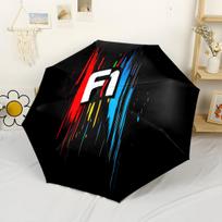 Formula 1 Lenktynių Logotipas Automatinis Skėtis Sulankstomas Skėtis su 8 Šonkauliais Tvirtas Konstrukcija Visų Sezonų Naudojimas Mados Mylėtojams Stilinga Dovana Moterims