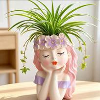 Fairy Resin Succulent Flower Pot - Creative Garden Ornament