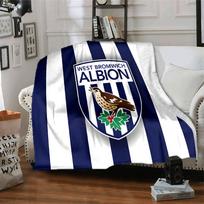 Bromwich Albion Flanelinis pledas, Minkštas poliesteris, Modernus dizainas, Visų sezonų, skirtas stovyklavimui, kelionėms, dovanoms šventėms ar gimtadieniams 75x90cm