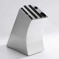 Thick 304 Stainless Steel Knife Stand Metal Desktop Japanese Santoku Slices Knives Storage Rack Knife Holder Chef Knife Block gray