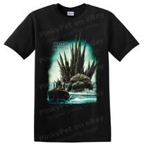 Godzilla Minus One Movie Monster Ocean Boat Horror T Shirt Vintage Graphic Tee L black