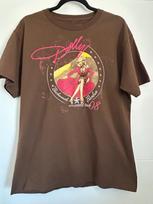 Dolly Parton Backwoods Barbie World Tour 2008 Black Concert Graphic T Shirt M brown