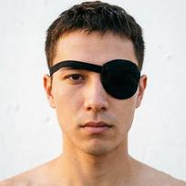 Pirato akies lopas Vienakojis kaukolės Cosplay vakarėliui Pirato žaislas Akies lopas Neaustinis Pirato akies audinys Akies lopas Helovino Karnavalo Kostiumų persirengimo vakarėliui Non-Woven Fabric beige