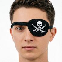Pirato akies lopas Vienakojis kaukolės Cosplay vakarėliui Pirato žaislas Akies lopas Neaustinis Pirato akies audinys Akies lopas Helovino Karnavalo Kostiumų persirengimo vakarėliui Non-Woven Fabric beige