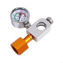 Replacement CO2 Refilling Adapter with 3500Psi Pressure Gauge Manometer  Art Pink Soda Cylinder CGA320 gray