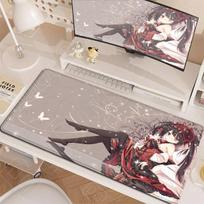 XXL Anime Girls Tokisaki Kurumi Mouse Pad New Hot Date A Live Game Laptop Desktop Mats Large Locking Edge Rubber Keyboard Carpet 30cmx60cm gray