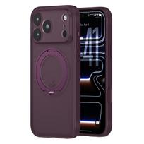 360 Rotating Magnetic Kickstand Skin Feel Cover for iPhone 18 Pro Max 17Pro Shockproof For Magsafe With AI Camera Button Cover iPhone17 Pro Max violetinė