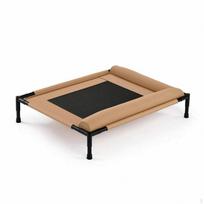 Paaukštinta naminių gyvūnų lova su atrama, kvėpuojantis tinklinis centras, paminkštinta, ventiliuojama S_Brown beige