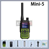 Baofeng MINI-5 Mini Pocket Walkie-talkie Bluetooth VHF/UHF Dual Band Two Way Radio FM Radio Handheld Transceiver Outdoor Camping