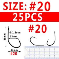 Bimoo 50/25 vnt. Daugiafunkcis anglies plieno kabliukas žuvies kabliukas Nmyph Fly Sabiki Rig Hook Karpių žvejybos kabliukas Jūros vandens Jig Masalų kabliukai #20