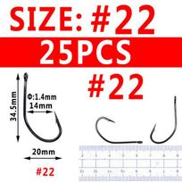 Bimoo 50/25 vnt. Daugiafunkcis anglies plieno kabliukas žuvies kabliukas Nmyph Fly Sabiki Rig Hook Karpių žvejybos kabliukas Jūros vandens Jig Masalų kabliukai #22