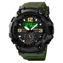 Vyriškas skaitmeninis sportinis laikrodis SKMEI Classic 5ATM, vandeniui atsparus sportinis laikrodis su žadintuvo chronometru black