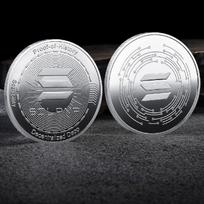 Kolekcionuojamos kriptovaliutos monetos Taip Ne Golden Dogecoin Xrp Cardano Shiba Inu Bitcoin monetų kolekcionieriui style A sidabras