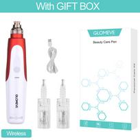 Belaidis mikroadatinis rašiklis nuo raukšlių randų šalinimo įtaisas MTS Derma Pen Beauty Skin Care Kit SPA grožio prietaisas With GIFT BOX white