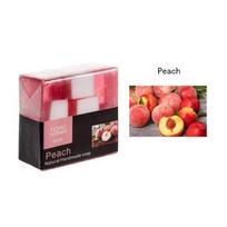Tailando natūralus vaisių muilas Drėkinamasis rožių bambuko medžio anglies Drėkinamasis šveičiamasis rankų plovimas Valomasis muilas vonios muilas Peach pink