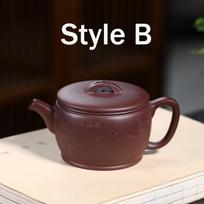 Yixing purpurinis molinis puodas originalus, purpurinis molis, grynas rankomis raižytas Guancanghai Hanwa puodas Pu'er kinų arbatos puodui 200 ml Style B China gray