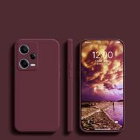 Redmi Note 12 Pro Plus Turbo Case Square Liquid Silicone Soft Cover For Xiaomi Redmi Note 12 Note12 Pro Plus Turbo 5G Phone Case RedmiNote12ProPlus brown