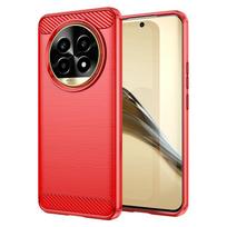 „Realme 13 Pro“ dėklas „Realme 13 Pro+“ 6,7 colio anglies pluošto smūgiams atsparus silikoninis buferis, skirtas „Realme 13 Pro Plus 5G“ For Realme 13ProPlus raudona