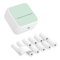 Mini kišeninis spausdintuvas, nešiojamas terminis momentinis nuotraukų spausdinimo etikečių kūrimo aparatas BT Wireless Connect GR-11 balta