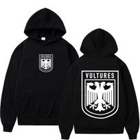 Raperio Kanye West Vultures Logotipo Hoody Vyriškas Moteriškas Hip Hop Mada Vintage Megztiniai su Gobtuvu Palaidinė Laisvalaikio Vilnos Hoodies Streetwear XS juoda