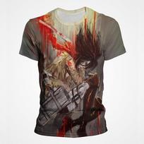„Giant Attack on Titan“ 3D spausdinimo marškinėliai vyrams, vasariniai, apvalios kaklo mados anime marškinėliai moterims, skirti gatvės drabužiams, šaunūs viršūs. 6XL black