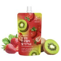 [ĮVARTIS] Sugaro Konjac želė 150g / Pastoviai pastatomas maišelis / Braškių ir kivių / Žaliųjų vynuogių / Persikų ir slyvų skonio 01,Strawberry Kiwi red