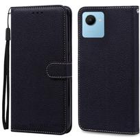 Skirta Realme C30 dėklas Realme C30S telefono dėklas Piniginės dangtelis Skirta OPPO Realme C30S C30 s Dėklas Atverčiamas dangtelis Skirta RealmeC30 Coque Fundas For Realme C30 C30S juoda