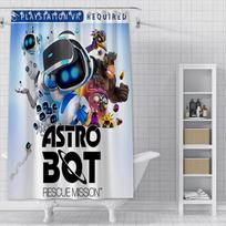 Animacinis ASTRO BOT Dušo užuolaida Vandeniui atsparus poliesterio audinys Dažyta Spalvingos vonios užuolaidos Namų vonios kambario dekoras Užuolaida su kabliukais YL90x180cm