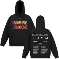 Vintažiniai Imagine Dragons Loom Pasaulinio turo estetiški rudeniniai žieminiai flisiniai gatvės stiliaus viršutiniai drabužiai XL black