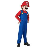 Mario Kostiumas Super Mario Kostiumas Anime Cosplay Helovinas Tėvų ir Vaikų Birželio Diena Vaikų Dienos Kostiumas Child L blue