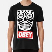 Vyriški Geriausi Obey Menas Personažas Marškinėliai S-5XL Geriausi Marškinėliai M black