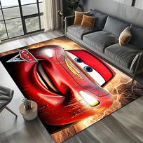 Automobiliai Disney Žaibas Makvynas Animacinis Kilimas Miegamasis Svetainė Namų Sofa Durų Kilimas Namų Dekoras Vaikas Didelis Grindų Kilimėlis Dovana 40x60cm red