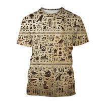 Senovės Egipto Menas Marškinėliai Dievo Egipto Akis 3D Spausdinimas Vyrams Moterims Nauji Trumpomis Rankovėmis Marškinėliai Harajuku Y2k Viršutiniai Drabužiai T-shirt'ai Vaikų Drabužiai L beige