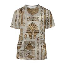 Senovės Egipto Menas Marškinėliai Dievo Egipto Akis 3D Spausdinimas Vyrams Moterims Nauji Trumpomis Rankovėmis Marškinėliai Harajuku Y2k Viršutiniai Drabužiai T-shirt'ai Vaikų Drabužiai M gray
