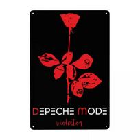 Elektroninio Roko Depeche Šaunus Režimas Metalo Skardos Ženklas Individuali Vintažinė Plokštelė Vartams Sodui Kieme Vyriškam Kambariui Barui Sienų Dailės Dekoras 20x30cm（7.8x11.8inch） red
