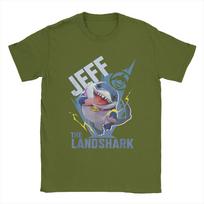 Awesome Marvel-Rivals Jeff the Land Shark T-Shirts Men Cotton T Shirt Gamerverse PVP Super Hero Short Sleeve Tees Plus Size Tops M gray