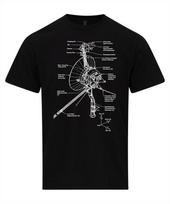 Voyager kosminis zondas schema NASA brėžinys T-shirt vyriški marškinėliai marškinėliai asmenybė menas estetika laisvalaikio gatvės trumpomis rankovėmis viršus M gray