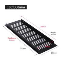 Oro angos grotelės Vėdinimo grotelės 150-400mm Aliuminio lydinys 100X300mm black