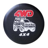 4WD 4x4 Atsarginio rato dangalas Maišelis Universalus Apsauginis nuo dulkių Ratų apsauga 14  15  16  17 14 inch gray