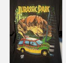 Vintažinis 1993 m. pakartotinis leidimas Parkas Priešistoriniai Laikai T-Rex Filmo Reklaminis Marškinėlis Unisex Marškinėlis L beige