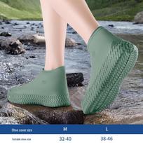 Atsparūs vandeniui, neslystantys silikoniniai batų užvalkalai - Patvarūs, daugkartinio naudojimo, aukšti, apsaugantys moteris, vyrus ir vaikus. M [Sneakers +1 Size] white