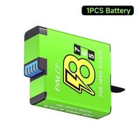 PALO 1800mAh baterija GoPro Hero 8/7/6/5+LCD juodai baterijos įkroviklio GoPro 1pcs žalia