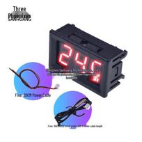 12V Digital Thermometer with Display, Waterproof Temperature Meter for Fish Tanks and Refrigerators black