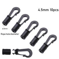 Boat Kayak Accessories Rope Buckle Clothesline Straps Hooks Elastic Ropes Buckles Camping Tent Hook 4.5mm 10pcs gray