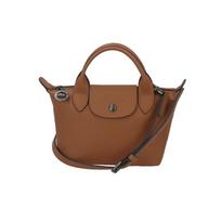 Longchamp Le Pliage Xtra Trumpa rankena Koldūno formos krepšys Pečių krepšys Odinė pirkinių krepšys Mini moteriški krepšiai Cashew-Brown 1500987M19 Basic Set (Bag+Dust Bag) brown