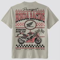 Honda Racing Vintage Powersport Dydelis Marškinėliai, Japonijos Motociklų Komandos Grafinis Marškinėlis, Unisex Laisvalaikio Viršus M gray