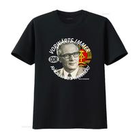 Erich Honecker Rytų Vokietija DDR Vorwärts Immer Räckwärts Mmmer SED Marškinėliai 35676 vintage Išskalbti Ištempti Streetwear Universalūs Stilingi L gray