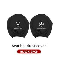 Automobilio sėdynės galvos atramos užvalkalas Nešvarumams atsparus Elastingas Interio Sėdynės užvalkalas Mercedes Benz C180 C300 W124 W176 W177 GLC CLE CLA AMG black