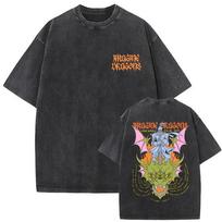 Roko Grupė Imagine Dragons Loom Pasaulinės Ekskursijos 2026 M. Skalbti Vintažiniai Marškinėliai Vyrams Moterims Gotikiniai Per dydį Marškinėliai Unisex Laisvalaikio T-shirt M dramblio kaulas